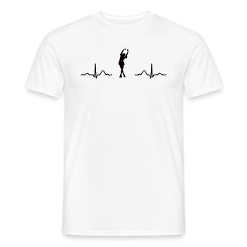 Figure Skating Ice Skating Figure Skating - Men's T-Shirt - white - Front - AI Model Male 178 dark (178cm)