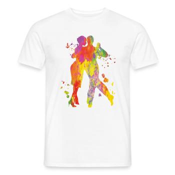 Argentinischer Tango Tanzen Milonga Vals - Männer T-Shirt - Weiß - Vorne - AI Model Male 178 dark (178cm)