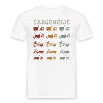 Vélo cargo Cargoholic Vélo cargo - T-shirt homme - blanc - Devant - AI Model Male 178 dark (178cm)