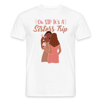 Girls Weekend Oh Sip It’s A Sisters Trip - T-shirt homme - blanc - Devant - AI Model Male 178 dark (178cm)