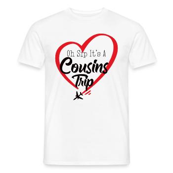 Cousin Weekend Oh Sip Its A Cousin Trip - Men's T-Shirt - white - Front - AI Model Male 178 dark (178cm)