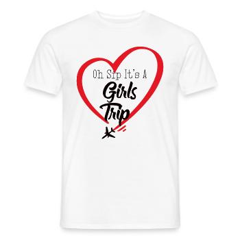 Filles Week-end Femmes Filles Voyage - T-shirt homme - blanc - Devant - AI Model Male 178 dark (178cm)