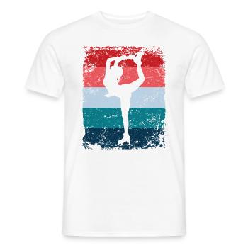 Figure Skating Figure Skating Skating - Men's T-Shirt - white - Front - AI Model Male 178 dark (178cm)