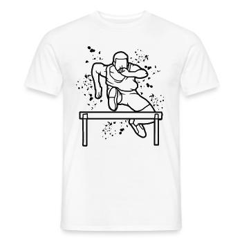 Hurdle Run Obstacle Course Kids Hurdle Run - Men's T-Shirt - white - Front - AI Model Male 178 dark (178cm)