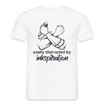 Poetry Slam Ink Stimulation Slam Poetry - Men's T-Shirt - white - Front - AI Model Male 178 dark (178cm)
