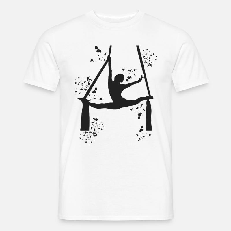 Vertikaltuch Luftakrobatik Aerial Silk - Männer T-Shirt - Weiß