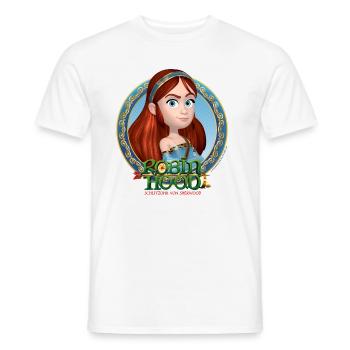 Robin Hood Portrait Von Maid Marian - Männer T-Shirt - Weiß - Vorne - AI Model Male 178 dark (178cm)