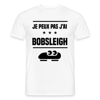 Je Peux Pas J'ai bobsleigh bobsleigher humour - T-shirt homme - blanc - Devant - AI Model Male 178 dark (178cm)