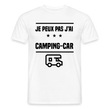j'peux pas j'ai camping-car caravane humour - T-shirt homme - blanc - Devant - AI Model Male 178 dark (178cm)