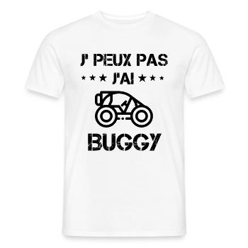 j'peux pas j'ai buggy cadeau quad - T-shirt homme - blanc - Devant - AI Model Male 178 dark (178cm)