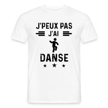 j'peux pas j'ai danse danseur - T-shirt homme - blanc - Devant - AI Model Male 178 dark (178cm)