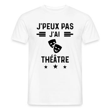 j'peux pas j'ai théâtre acteur - T-shirt homme - blanc - Devant - AI Model Male 178 dark (178cm)