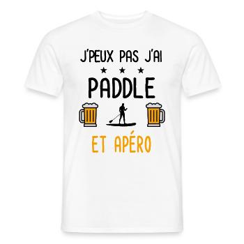 J'peux pas j'ai paddle homme apéro - T-shirt homme - blanc - Devant - AI Model Male 178 dark (178cm)