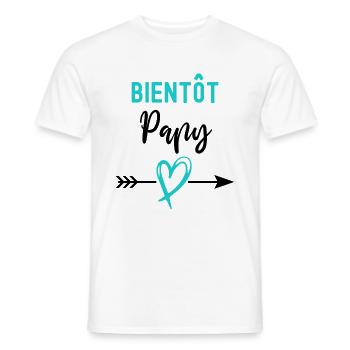 Bientôt papy cadeau annonce grossesse papy - T-shirt homme - blanc - Devant - AI Model Male 178 dark (178cm)