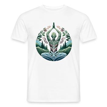 Idée Cadeau Yoga Méditation Nature Cool - T-shirt homme - blanc - Devant - AI Model Male 178 dark (178cm)