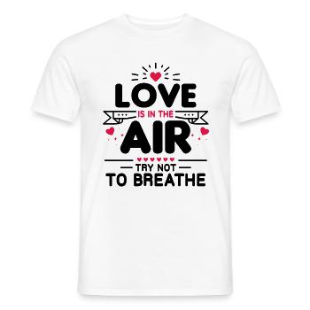 L'amour Est Dans L'air Ne Respire Pas St Valentin - T-shirt homme - blanc - Devant - AI Model Male 178 dark (178cm)