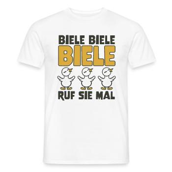 Biele Biele Biele Ruf Sie Mal – Enten Meme - Männer T-Shirt - Weiß - Vorne - AI Model Male 178 dark (178cm)