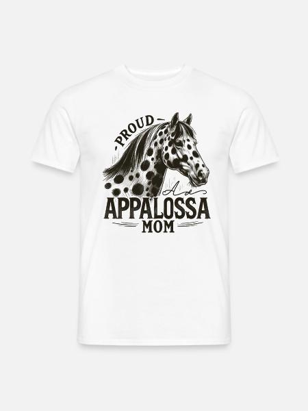 Stolze Appaloosa-Mama - Pferdeliebhaber - Männer T-Shirt - Weiß