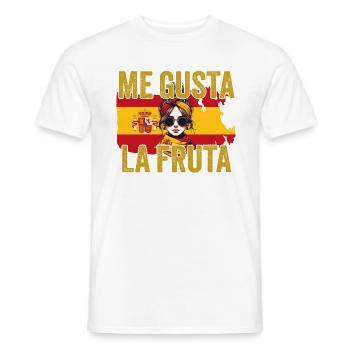 Ich mag das Frucht-Meme Spanien-Flagge ayarez - Männer T-Shirt - Weiß - Vorne - AI Model Male 178 dark (178cm)