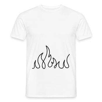 Feu illustration - T-shirt homme - blanc - Devant - AI Model Male 178 dark (178cm)