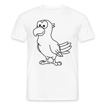 Papagai Comic Tier - Männer T-Shirt - Weiß - Vorne - AI Model Male 178 dark (178cm)