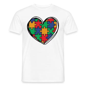 Autism Autistic - Men's T-Shirt - white - Front - AI Model Male 178 dark (178cm)
