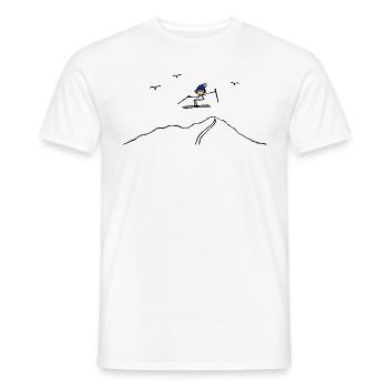 Skier Jump Srpingen Flying - Men's T-Shirt - white - Front - AI Model Male 178 dark (178cm)