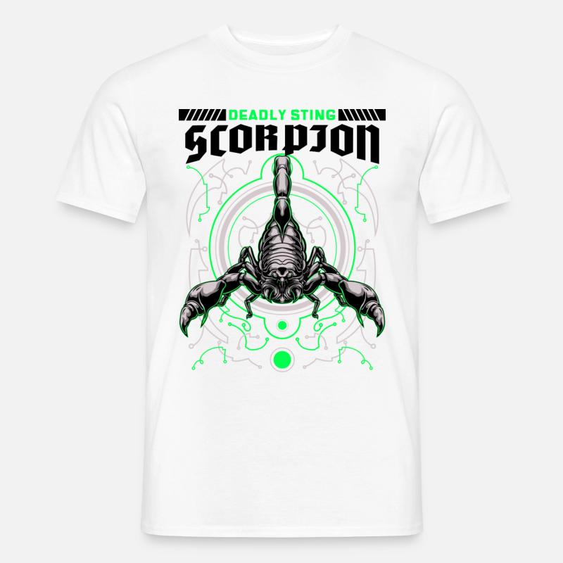 Scorpion - Männer T-Shirt - Weiß