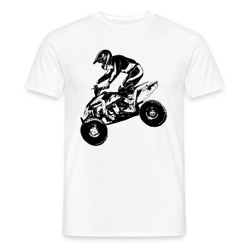 Quad Racing - ATV Racer - T-shirt homme - blanc - Devant - AI Model Male 178 dark (178cm)