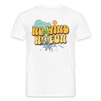 Kitesurf Kitesurfer Kiteboard - T-shirt herr - vit - Fram - AI Model Male 178 dark (178cm)
