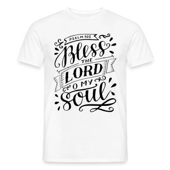 Bless the lord - T-shirt homme - blanc - Devant - AI Model Male 178 dark (178cm)