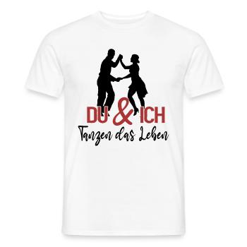 You and I dance life - Men's T-Shirt - white - Front - AI Model Male 178 dark (178cm)