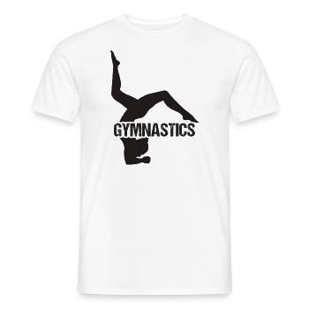 Gymnastique acrobatique - T-shirt homme - blanc - Devant - AI Model Male 178 dark (178cm)