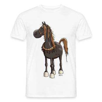 Pfiffiges Araber Pferd - Araber - Männer T-Shirt - Weiß - Vorne - AI Model Male 178 dark (178cm)