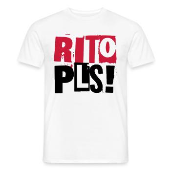 RITO PLS - Männer T-Shirt - Weiß - Vorne - AI Model Male 178 dark (178cm)