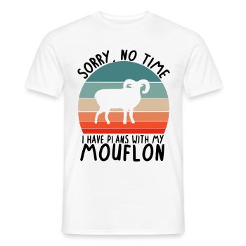 No Time Plans with Mufflon Horns Kids Animal Forest - Men's T-Shirt - white - Front - AI Model Male 178 dark (178cm)