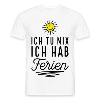 Endlich Ferien - Männer T-Shirt - Weiß - Vorne - AI Model Male 178 dark (178cm)