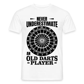 Alter Dartspieler - Männer T-Shirt - Weiß - Vorne - AI Model Male 178 dark (178cm)