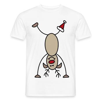 Noël drôle - T-shirt homme - blanc - Devant - AI Model Male 178 dark (178cm)