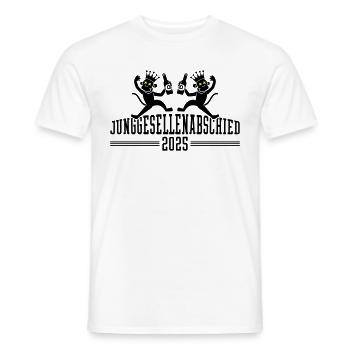 Junggesellenabschied 2025 Jga Party - Männer T-Shirt - Weiß - Vorne - AI Model Male 178 dark (178cm)