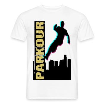 Parkour - T-shirt homme - blanc - Devant - AI Model Male 178 dark (178cm)