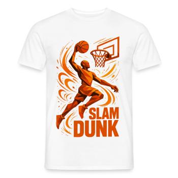 Basketball Slam Dunk Wurf Spieler Dunking Geschenk - Männer T-Shirt - Weiß - Vorne - AI Model Male 178 dark (178cm)