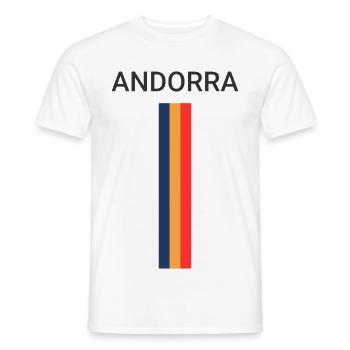 Andorra Flag - Men's T-Shirt - white - Front - AI Model Male 178 dark (178cm)