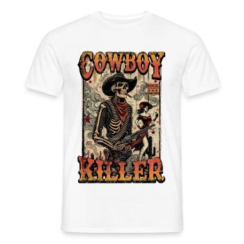 Cowboy Killer - Men's T-Shirt - white - Front - AI Model Male 178 dark (178cm)