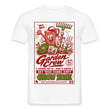 Urban Gardening Garden Crew Grow Your Own - Men's T-Shirt - white - Front - AI Model Male 178 dark (178cm)