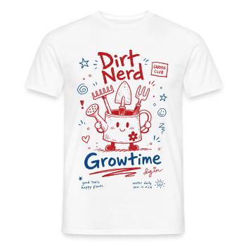 Urban Gardening Dirt Nerd Growtime - Men's T-Shirt - white - Front - AI Model Male 178 dark (178cm)