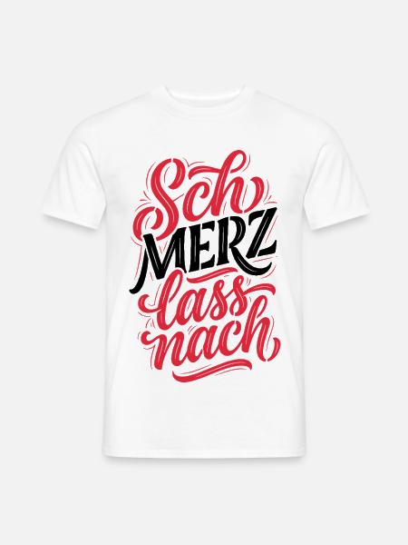 SchMerz lass nach - nein zu Merz - Männer T-Shirt - Weiß