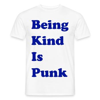 Freundlich zu sein ist Punk - Männer T-Shirt - Weiß - Vorne - AI Model Male 178 dark (178cm)