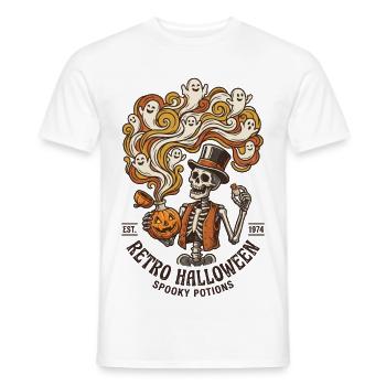 Retro Halloween Skelett-Gruseltränke - Männer T-Shirt - Weiß - Vorne - AI Model Male 178 dark (178cm)