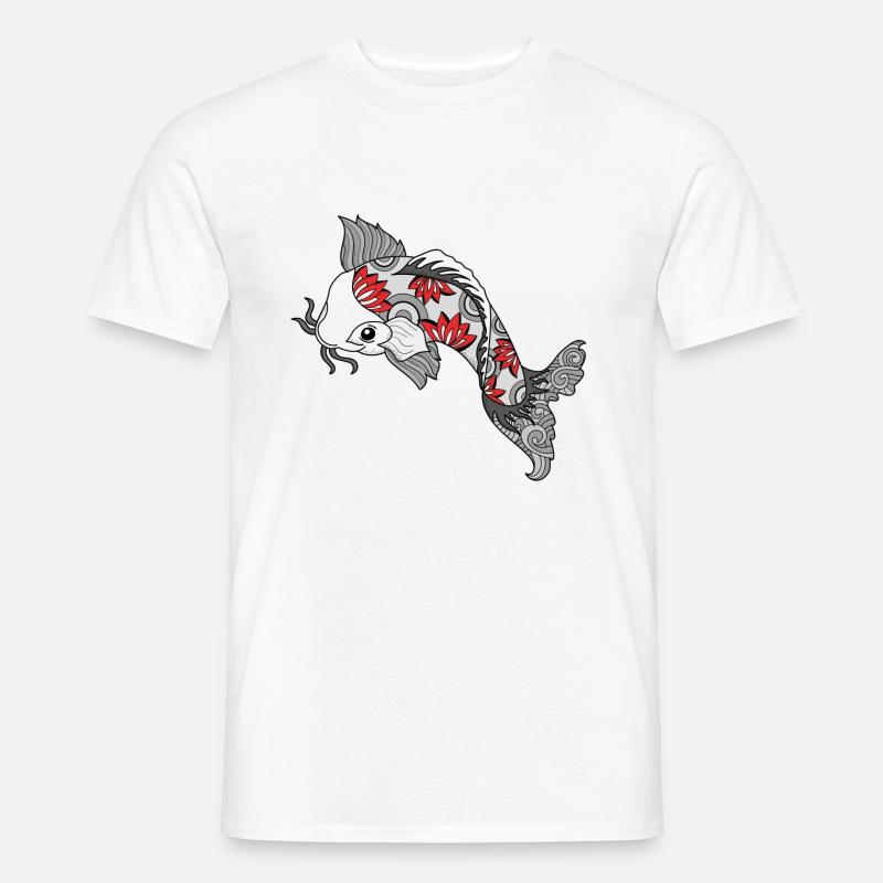 Koi fisk - kropsdesign - Mænd T-shirt - hvid